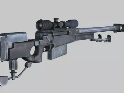 Sniper Denel 2NTW-20 Low-Poly 3D Model Low-poly 3D model purchase