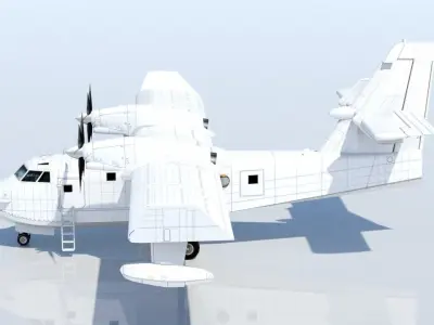 CL-415 Super Scooper 415 lowpoly static Low-poly 3D model