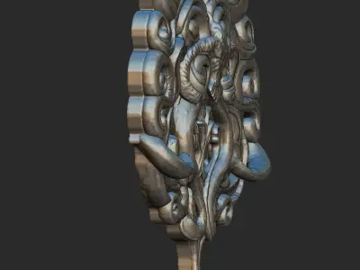 Raven sigil relief  3D model