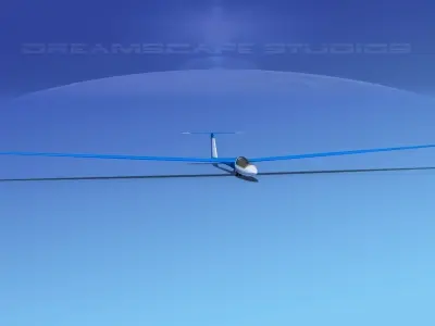  Schleicher ASW 22 Sailplane V07 3D model