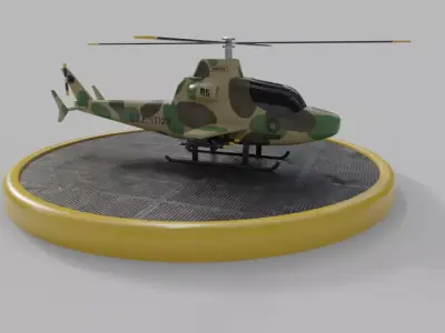 Helicopter camouflage Low-poly 3D model