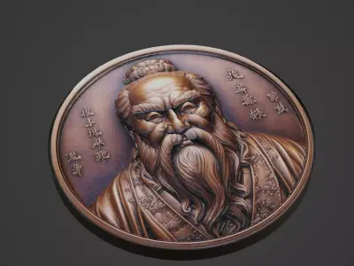 Sun Tzu Medallion 3D print model