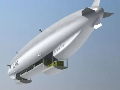 Sci Fi Army Airship 3D model