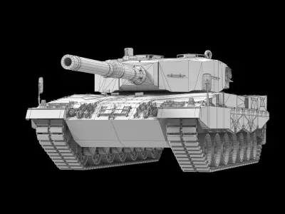 Leopard 2 Low-poly 3D model
