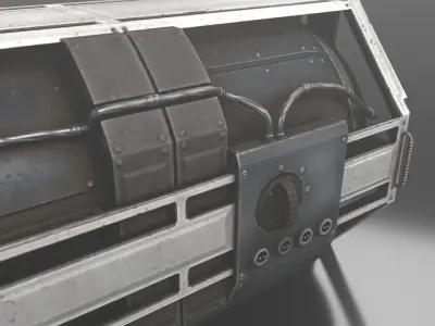 Sci-Fi Emergency Backup Generator - Free Download Free low-poly 3D model