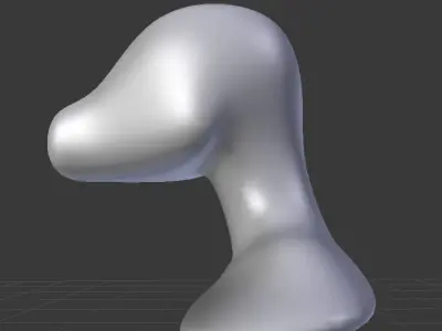 Anthro Furry Head Base 3D model