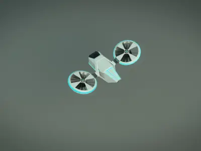 Low Poly Drone 01 Low-poly 3D model