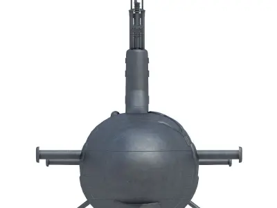 Virginia submarine Low-poly 3D model