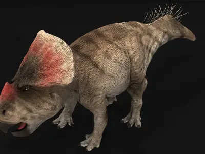 Protoceratops dinosaur Low-poly 3D model