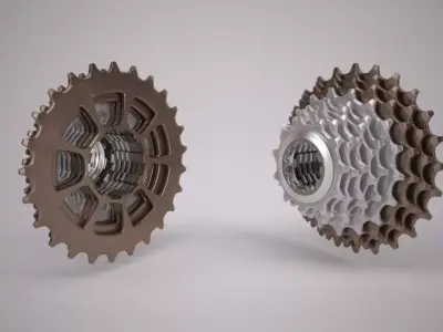 Road Bike Sprocket Set 3D model