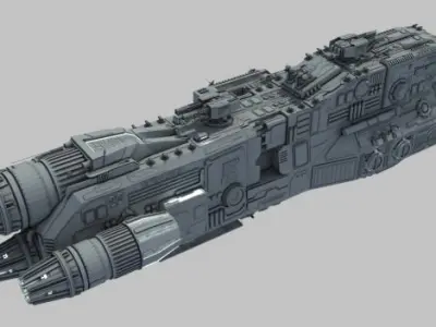 Light Cruiser - Preacher class 3D model