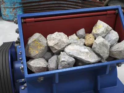 Industrial Belt Hammer Mill with Stones 3D model