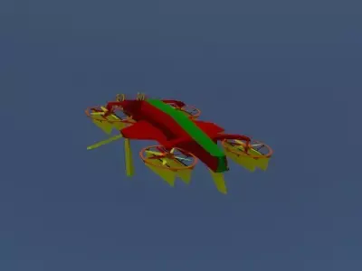 quadcopter flying drone Free 3D model