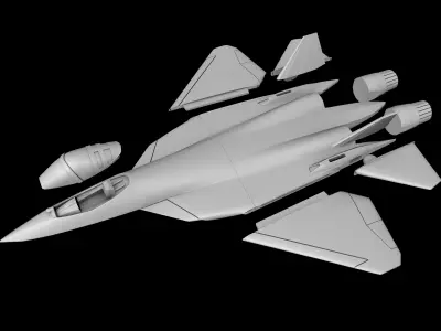 STL FILES OF SCALE MODEL SUKHOI SU-57 FELON Scale 1-100 3D print model