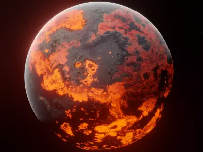 Planet Space Ready to game Low-poly 3D model 13