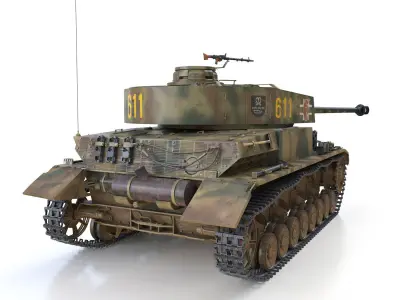 PzKpfw IV - Panzer 4 - Ausf J - 611 3D model