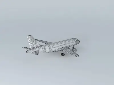 Template Airbus A319 100 v2 3D model