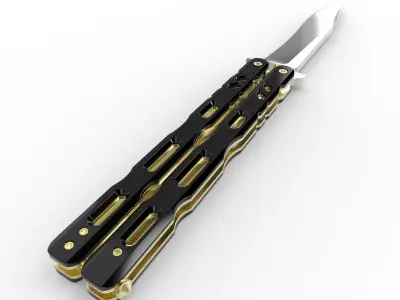 BUTTERFLY KNIFE Low-poly 3D model