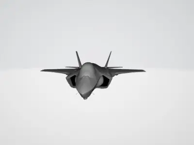 F-35A accurate model Low-poly 3D model