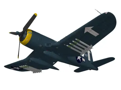 Chance Vought F4U-1D Corsair 3D model