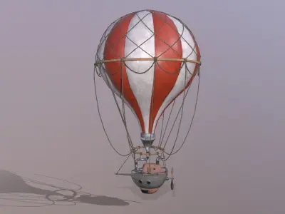 Air Balloon Low-poly 3D model