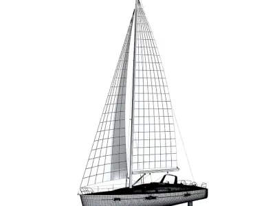 Beneteau Oceanis 50 Yacht 3D model