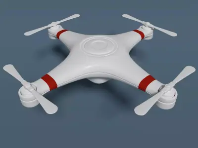 Quadcopter Drone - Cartoon - Low Poly Low-poly 3D model