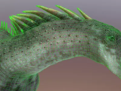 Amargasaurus dinosaur Low-poly 3D model