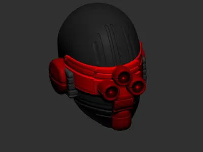 helmet high poly sculpt 3d printable ver 7 3D model 3D model 220