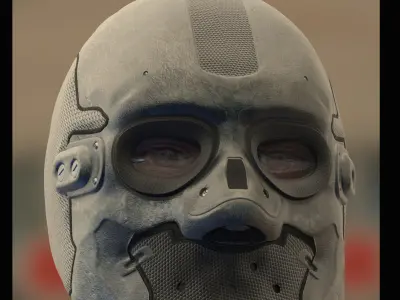 Futuristic Enforcement Helmet 3D model