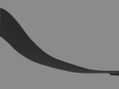 Front Bumper Lip Car 01 Low-poly 3D model