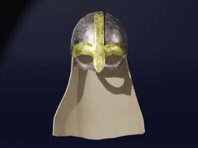 Viking Helmet Medieval 3D Model Low-poly 3D model