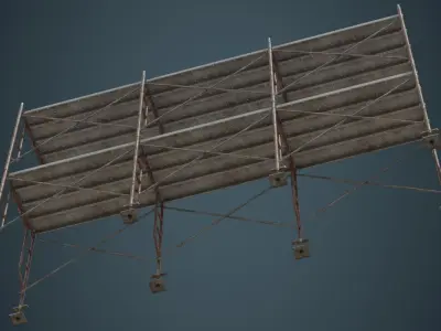 Scaffold 2B Low-poly 3D model