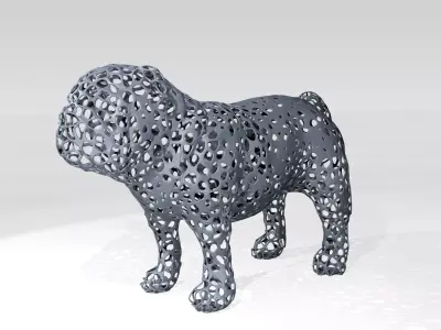 Bulldog Voronoi 3D model