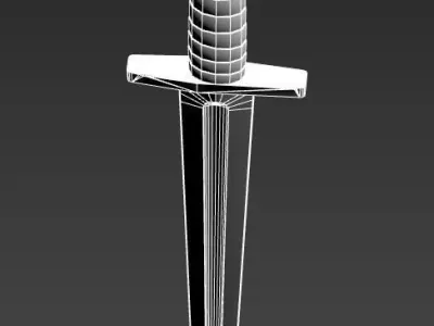 Anglo Saxon Viking Sword Low-poly 3D model