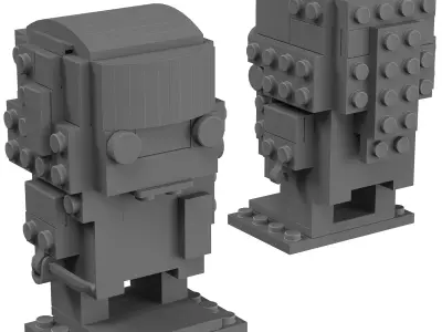 Lego BrickHeadz - 41593 Captain Jack Sparrow 3D model