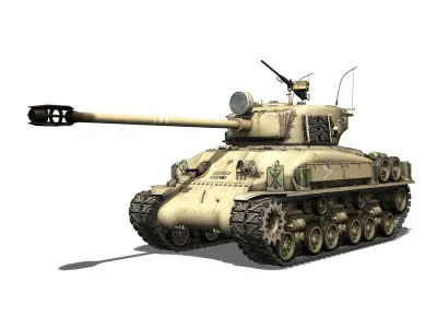 M51 Israel Super Sherman - 21  3D model