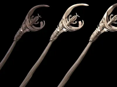 Anubis staff 3  3D model