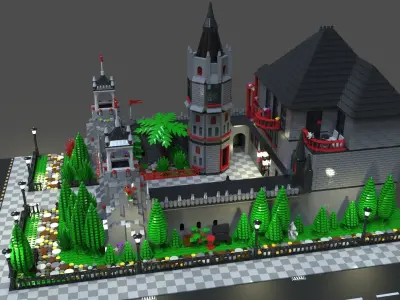 Lego mansion 3D model