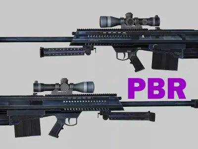 Sniper Denel 12NTW-20 Low-Poly 3D Model Low-poly 3D model purchase