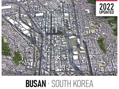 Busan Low-poly 3D model