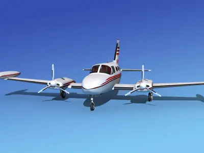 Cessna 421 Golden Eagle V04 3D model
