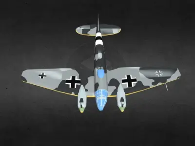 heinkel-he-111 luftwaffe bf Low-poly 3D model