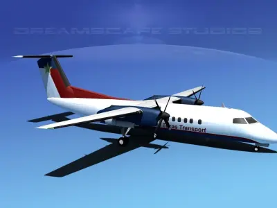 DeHavilland DHC-8-Q300 Texas Transport 3D model