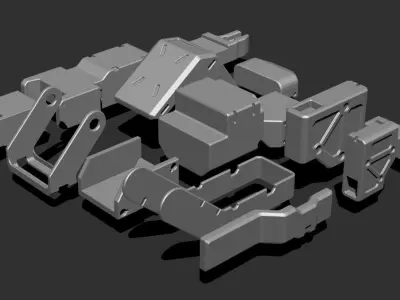 Basic Kit-Bash Vol1 Free 3D model