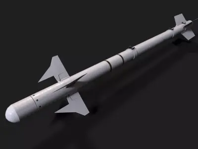 aam3 air to air missile Low-poly 3D model