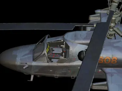 Kamov Ka-52 Low-poly 3D model