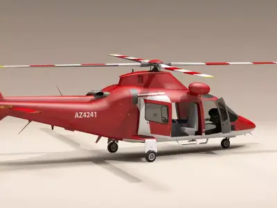 AW109 air ambulance 3D model