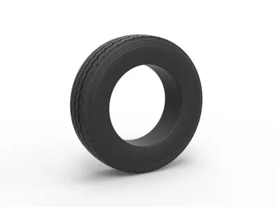 Semi truck tire 13 Scale 1 to 25 3D print model
