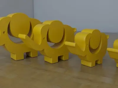 Elephant ornament Free 3D print model